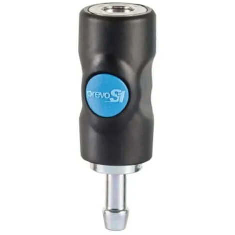 Raccord Rapide Air Comprimé PREVOST - Tuyau Cannelé Ø 13mm - ISO B8 - Corps Composite - Bouton Bleu 1 Raccord Rapide Air Comprimé PREVOST - Tuyau Cannelé Ø 13mm - ISO B8 - Corps Composite - Bouton Bleu
