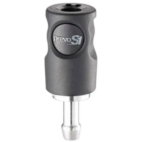 Raccord Rapide Air Comprimé PREVOST - Tuyau Cannelé Ø 10mm - ISO C6 - Corps Composite - Bouton Noir 1 Raccord Rapide Air Comprimé PREVOST - Tuyau Cannelé Ø 10mm - ISO C6 - Corps Composite - Bouton Noir
