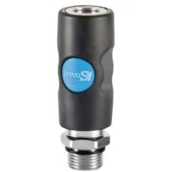Raccord Rapide Air Comprimé PREVOST - Filetage F.1/4" In M.1/4" - ISO B8 - Corps Composite - Bouton Bleu