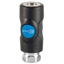 Raccord Rapide Air Comprimé PREVOST - Filetage M.1/4" In F.1/4" - ISO B6 - Corps Composite - Bouton Bleu