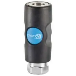 Raccord Rapide Air Comprimé PREVOST - Filetage M.3/8" In F.3/8" - ISO B8 - Corps Composite - Bouton Bleu