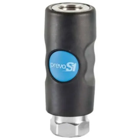 Raccord Rapide Air Comprimé PREVOST - Filetage M.3/8" In F.3/8" - ISO B8 - Corps Composite - Bouton Bleu 1 Raccord Rapide Air Comprimé PREVOST - Filetage M.3/8" In F.3/8" - ISO B8 - Corps Composite - Bouton Bleu